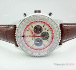 Copy Breitling Navitimer TWA Chronograph Watch Brown Leather Strap